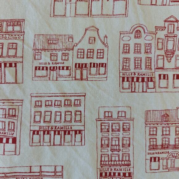 Dille & Kamille red façades 100% organic tea towel - Picture 4 of 7